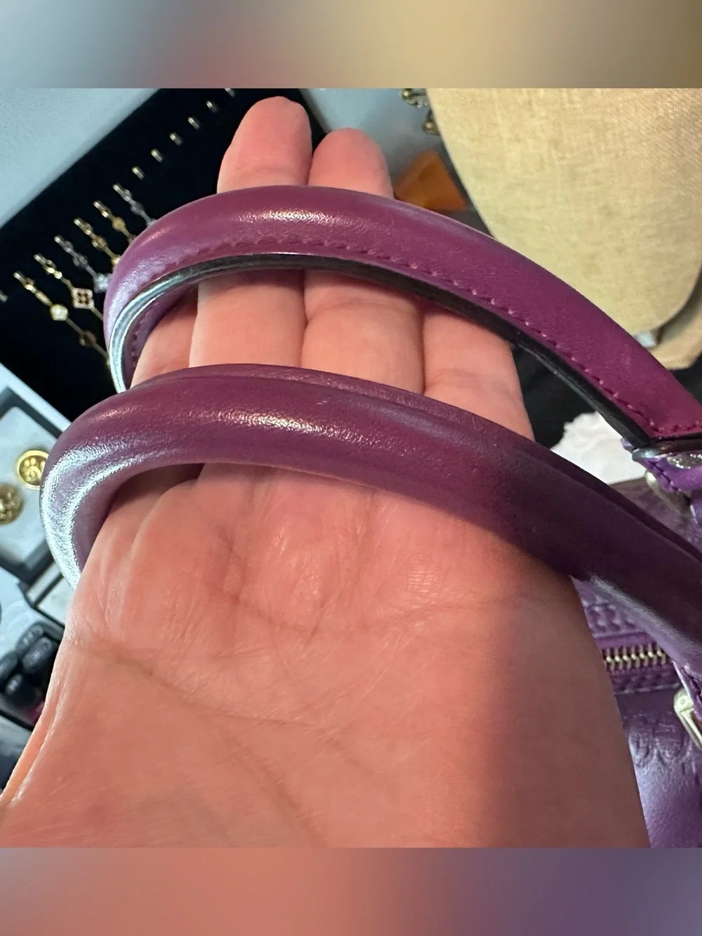 Gucci embossed leather